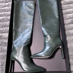Larroude x Jennifer Fisher Boots Soft Glow Deep Olivine
